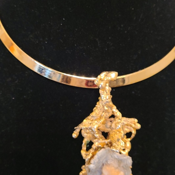 Ultra Modernist Brutalist Pendant Necklace - Picture 3 of 10